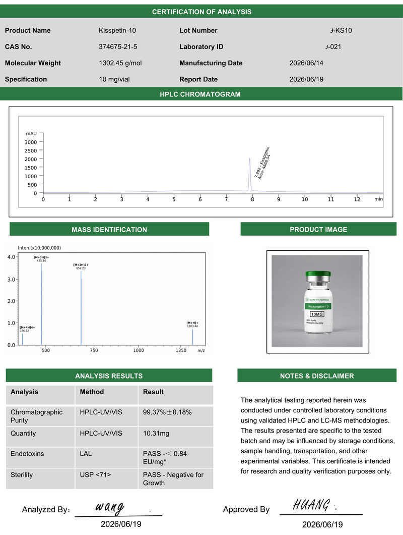BPC-157 5mg Lab Report