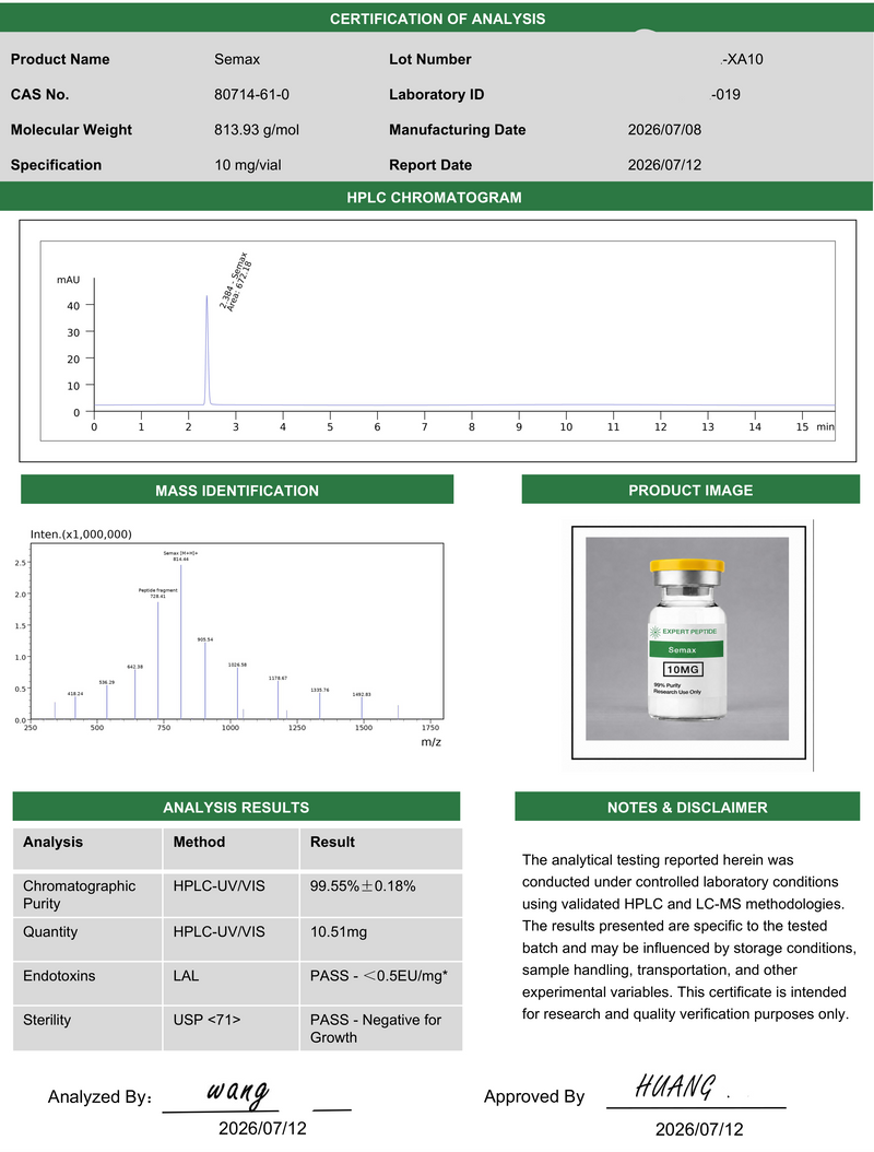 BPC-157 5mg Lab Report
