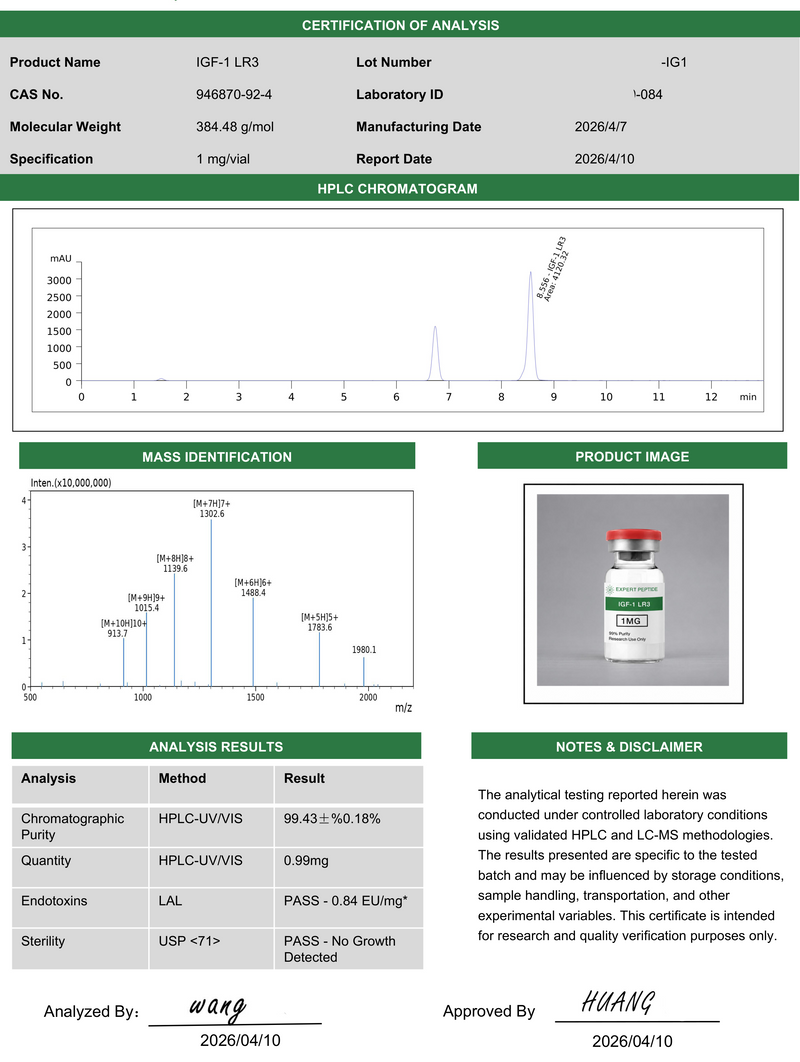 BPC-157 5mg Lab Report