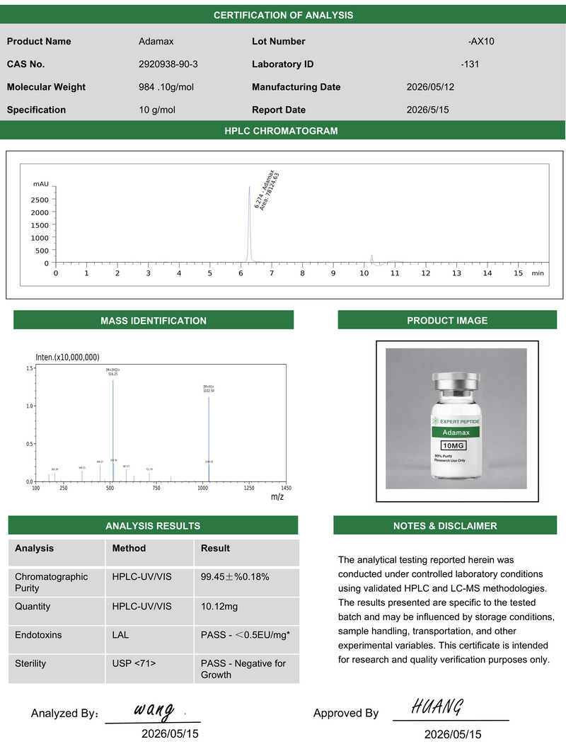 BPC-157 5mg Lab Report