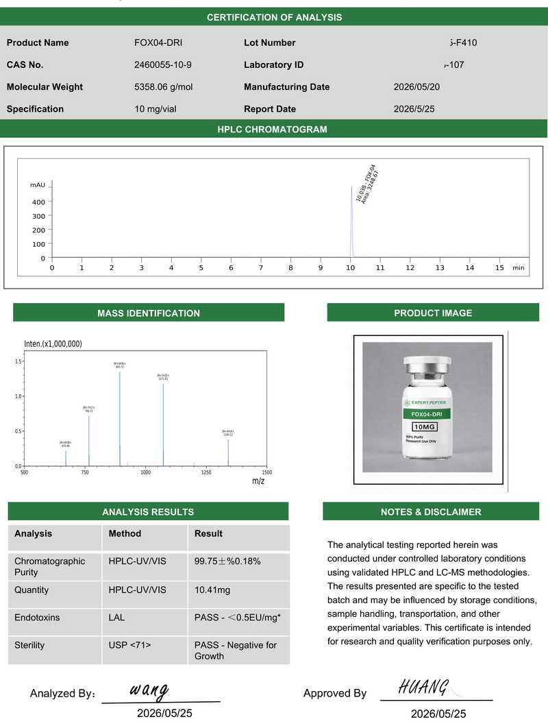 BPC-157 5mg Lab Report