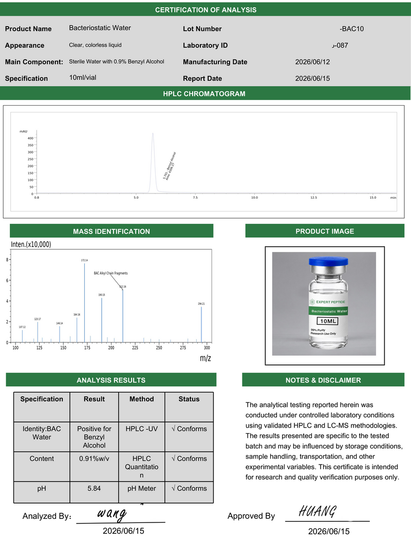 BPC-157 5mg Lab Report