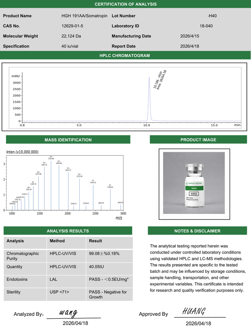 BPC-157 5mg Lab Report