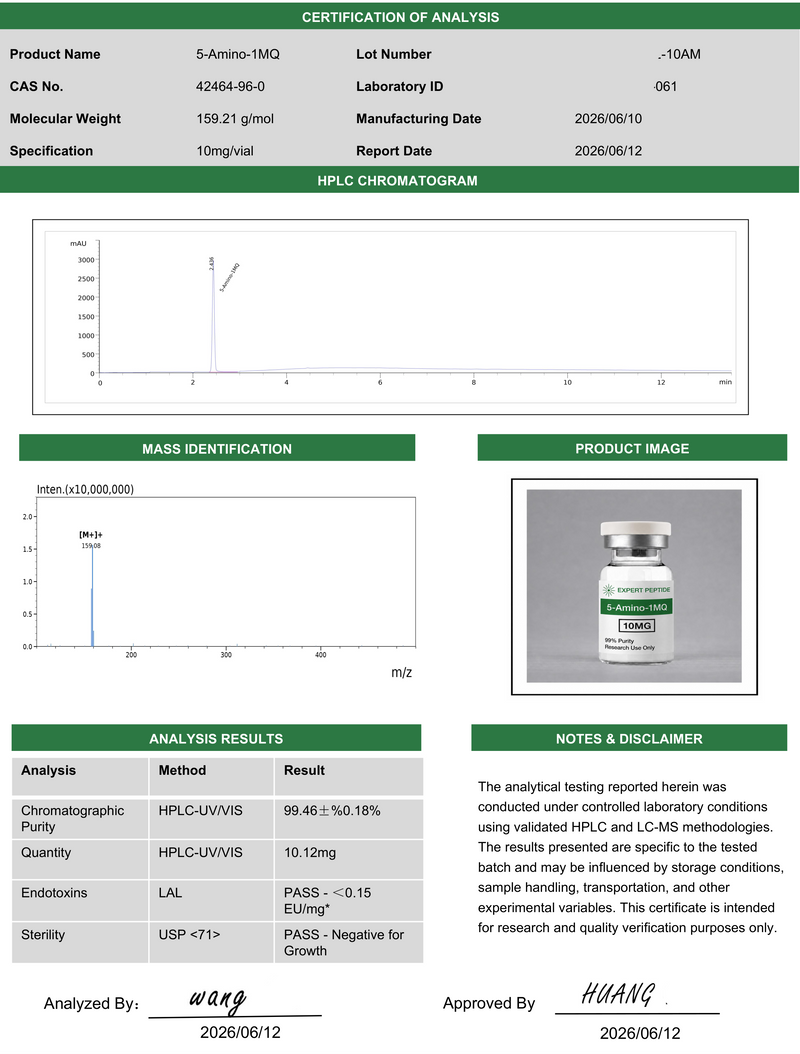 BPC-157 5mg Lab Report