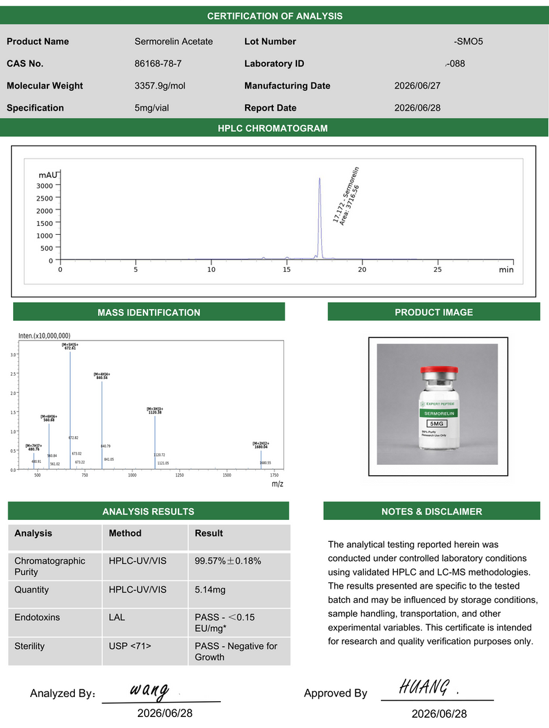 BPC-157 5mg Lab Report