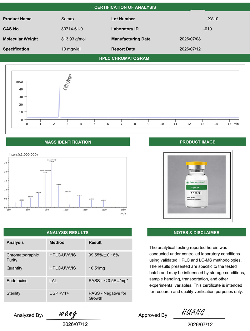 BPC-157 5mg Lab Report