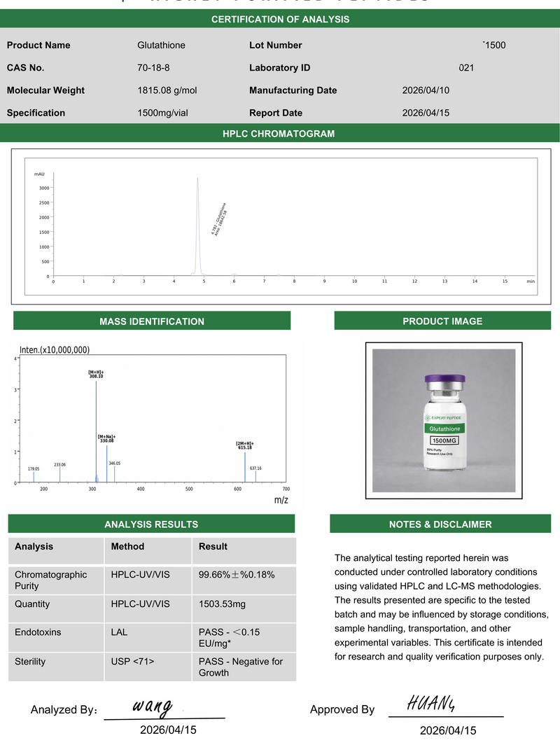 BPC-157 5mg Lab Report