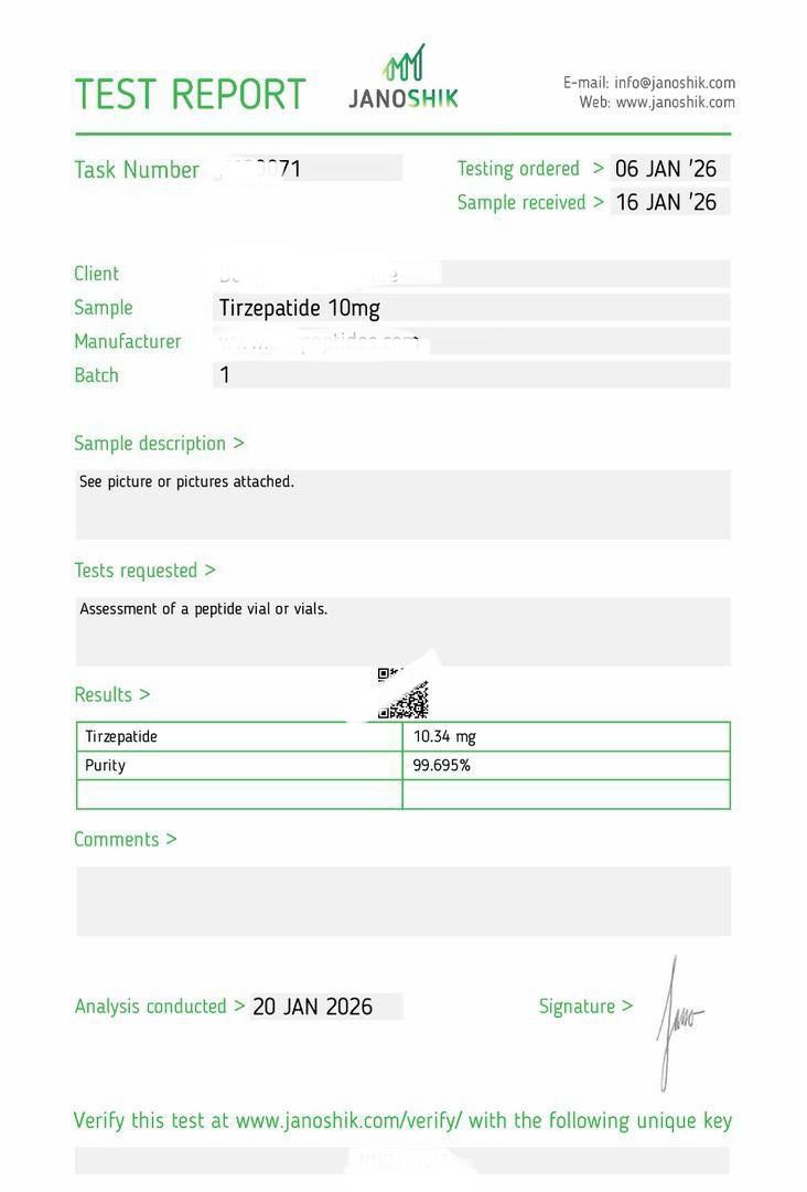 BPC-157 5mg Lab Report