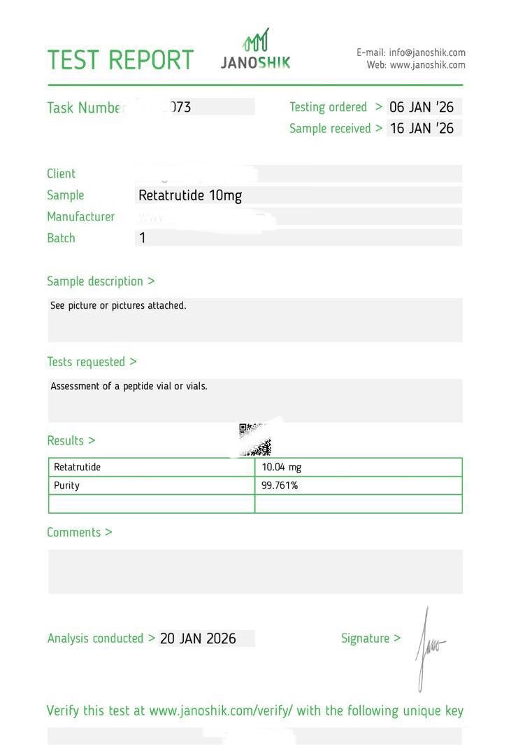 BPC-157 5mg Lab Report