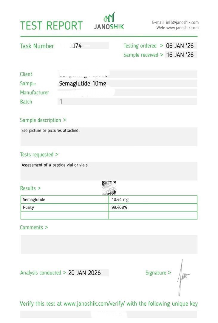 BPC-157 5mg Lab Report