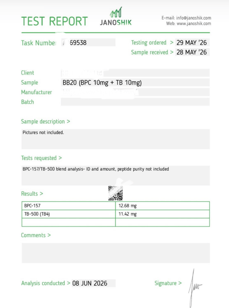 BPC-157 5mg Lab Report
