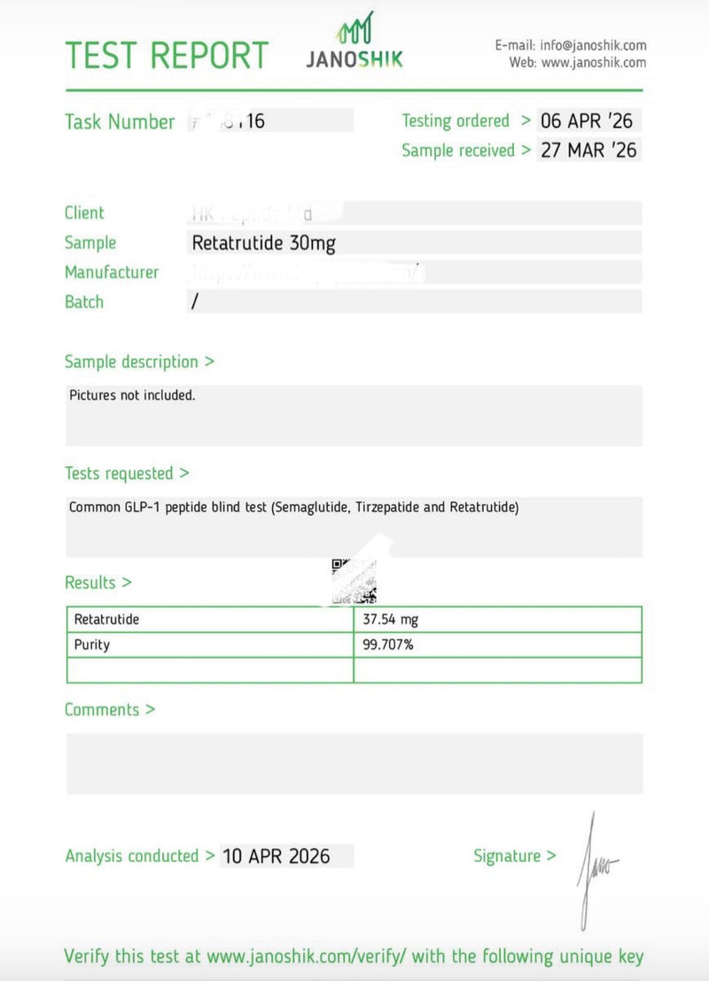 GLP3 RETATRUTIDE 30mg Lab Report