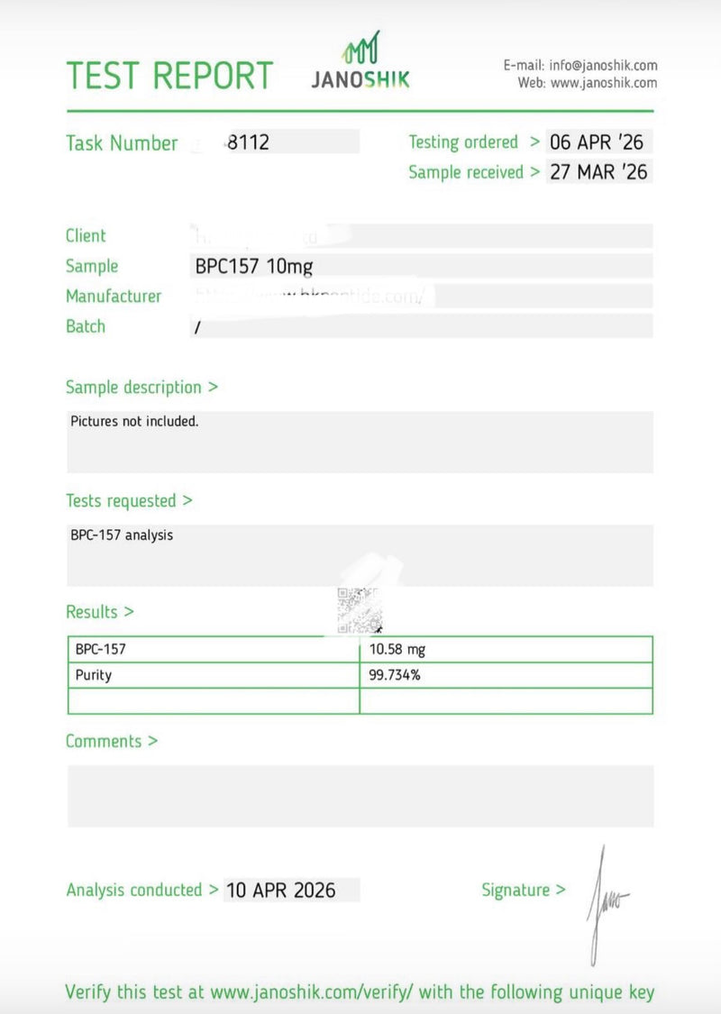 BPC-157 10mg Lab Report