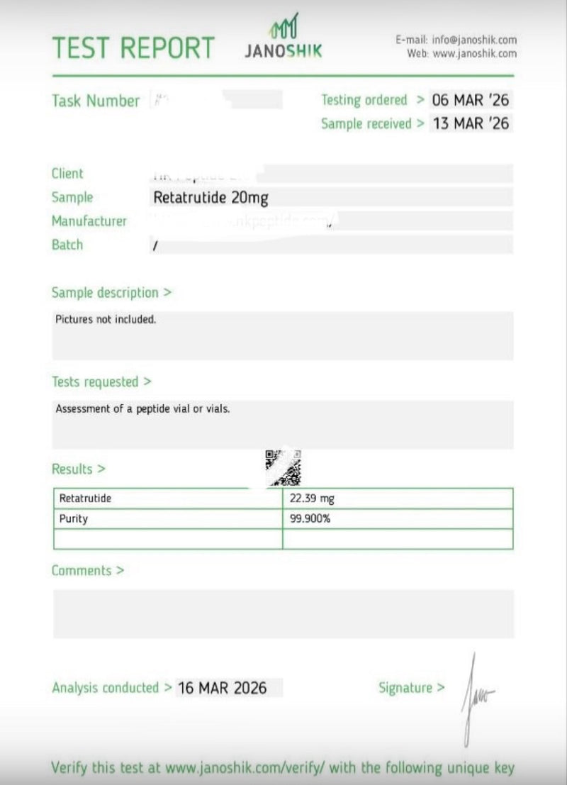 GLP3 Retatrutide Lab Report
