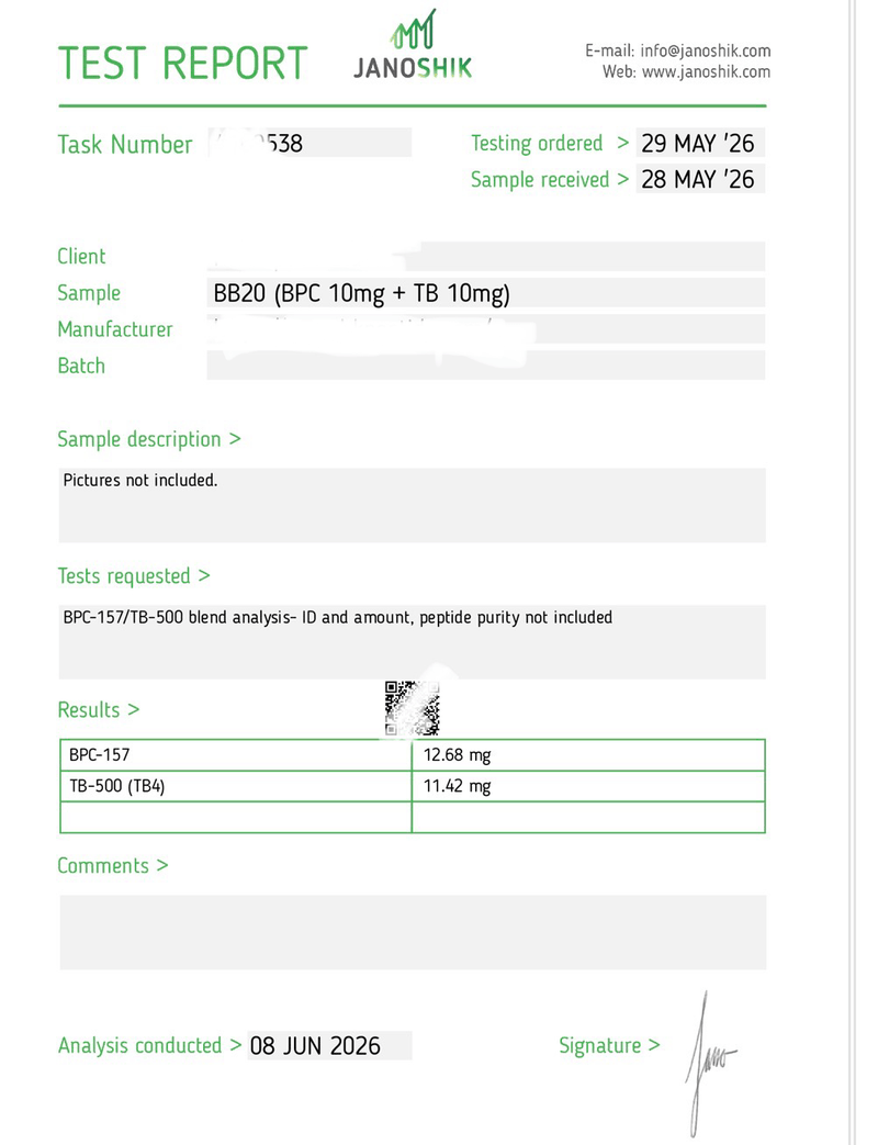 BPC-157 5mg Lab Report