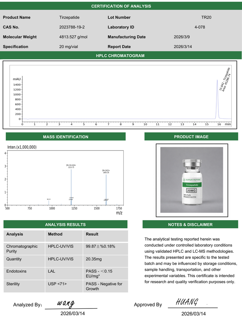 BPC-157 5mg Lab Report